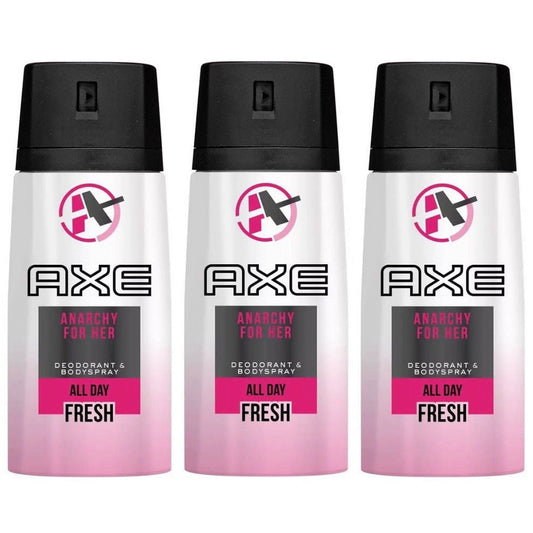 Axe Anarchy For Her Deodorant & Body Spray for Women 150ml Pack of 3