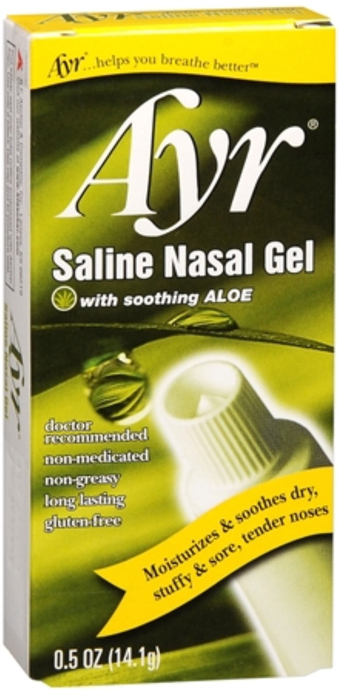 Ayr Saline Nasal Gel with Aloe, 0.5 oz (Pack of 4)