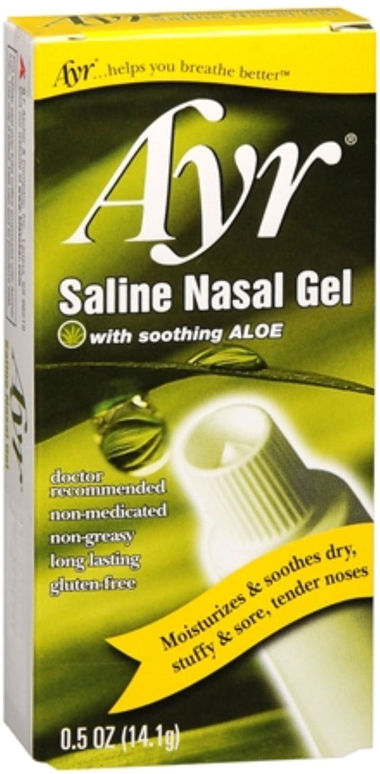 Ayr Saline Nasal Gel with Aloe, 0.5 oz (Pack of 4)