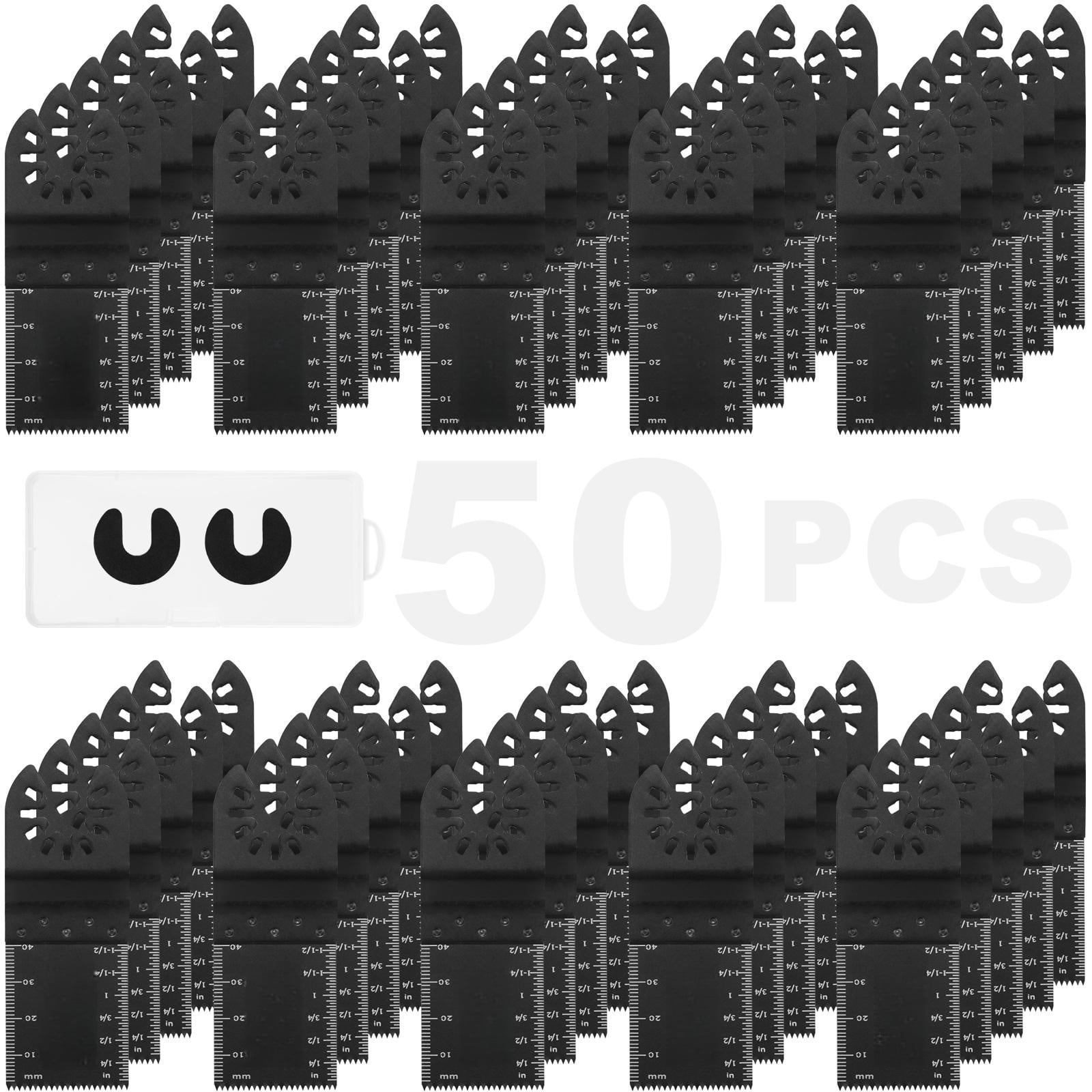 BENTISM 50PCS Oscillating Saw Blades, Universal Quick Release Oscillating Saw Blades, Multitool Tool Blades for Wood Plastic Aluminum, Fit Dewalt Bosch Milwaukee Hitachi Chicago Craftsman