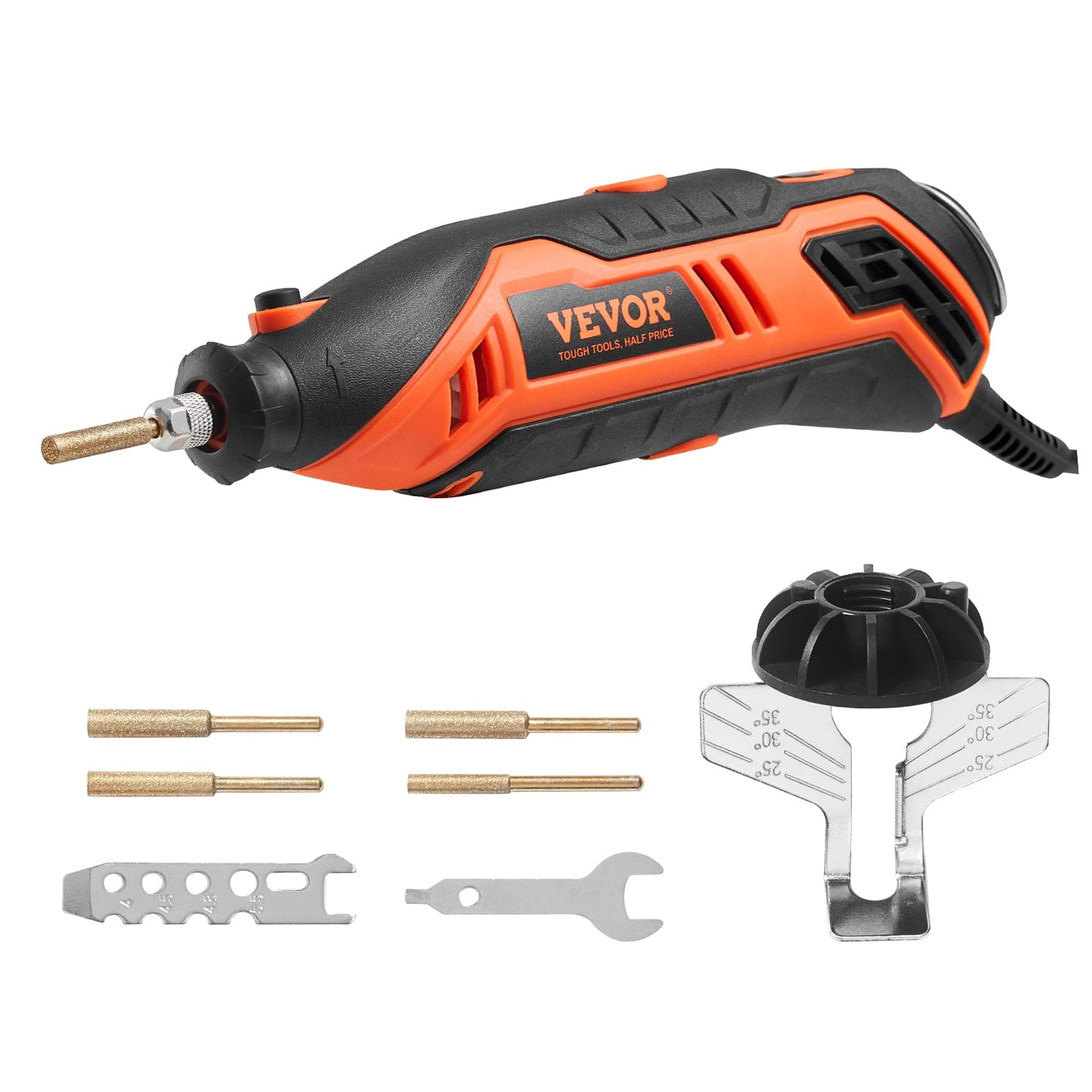 BENTISM Electric Chainsaw Sharpener Kit, 35000RPM Electric Handheld Saw Chain Blade Sharpener, 6 Speeds Professional Chain Saw Sharpener Tool with 4 Titanium-Plated Sharpening Wheels