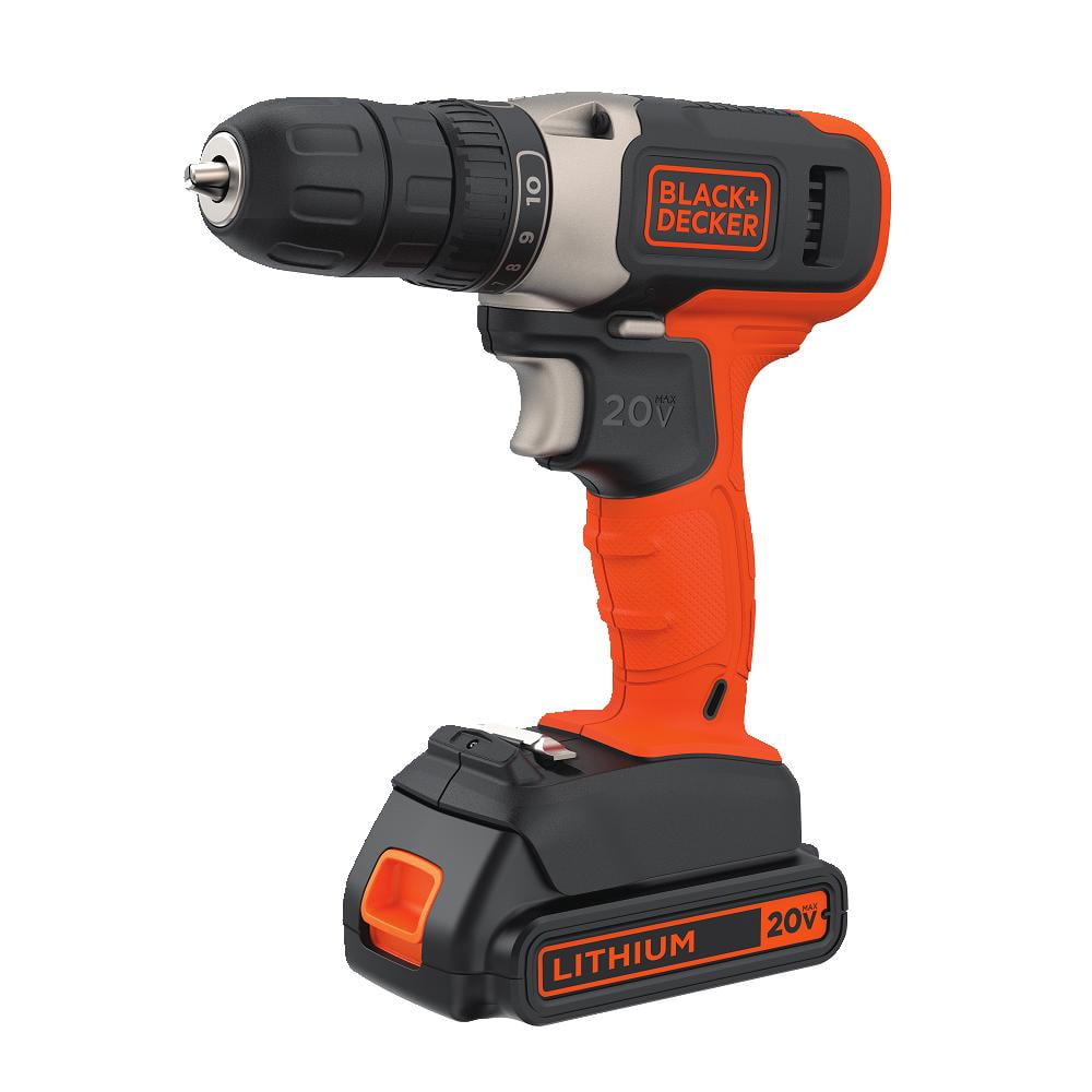 BLACK+DECKER 20-Volt MAX Lithium Cordless Drill, BCD702C1