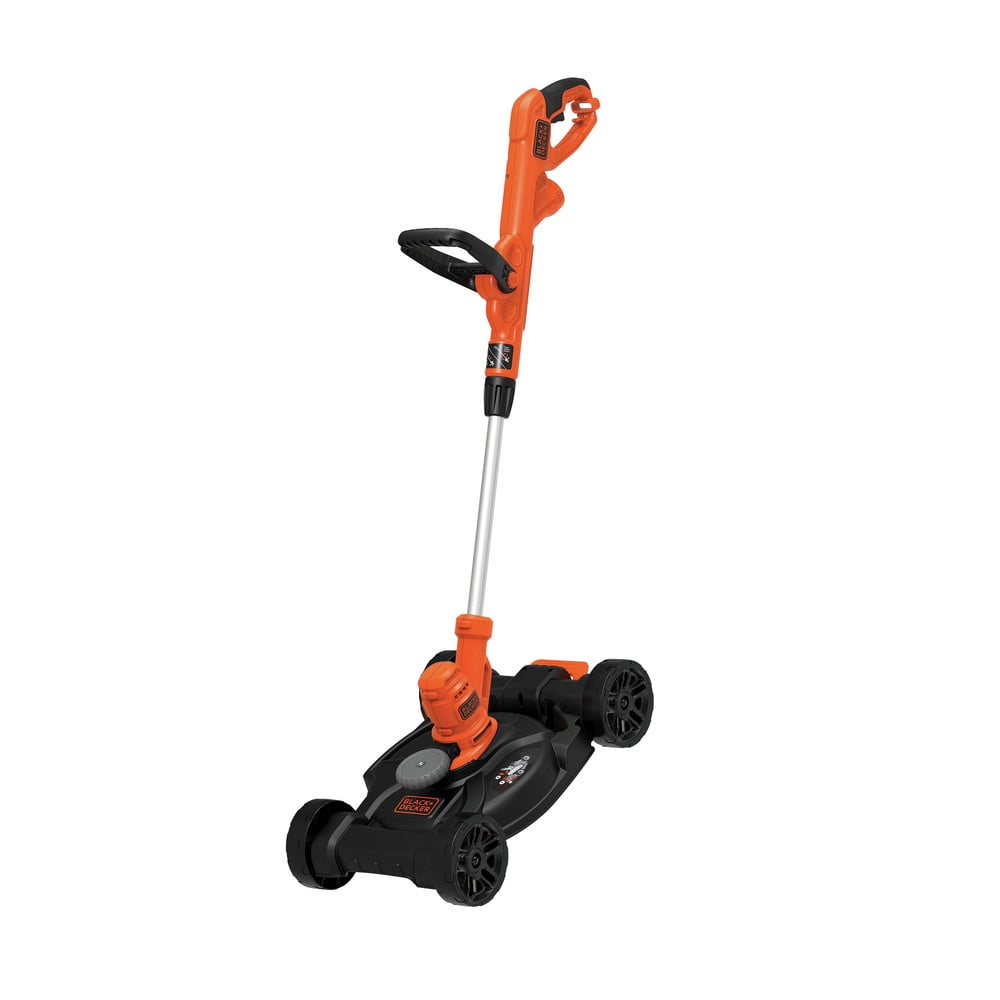 BLACK+DECKER 120V 6.5 Amp Compact 12 in. Corded 3-in-1 Lawn Mower, (BESTA512CM)