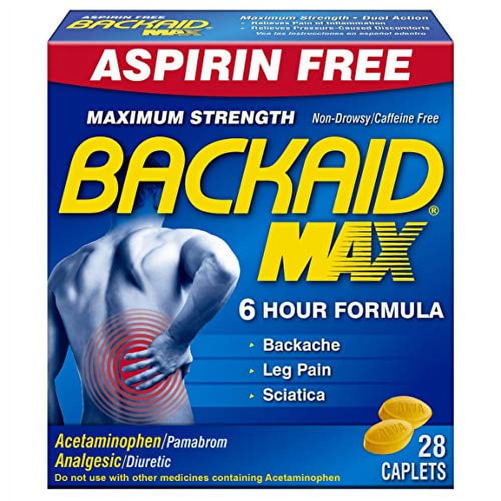 Backaid Max Caplets, 28 Count (Pack of 4)