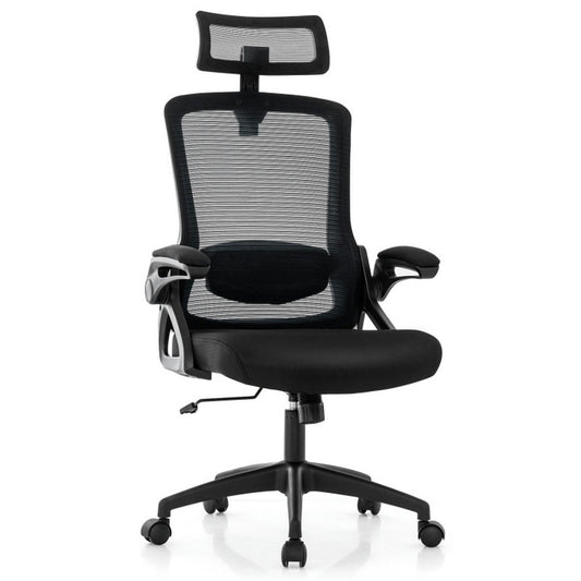 Barara King Drafting Chair Tall Office Chair Ergonomic Desk Chairs,Adjustable Swivel Task Chair Ergonomic Office Chair with Adjustable Lumbar Support-Black