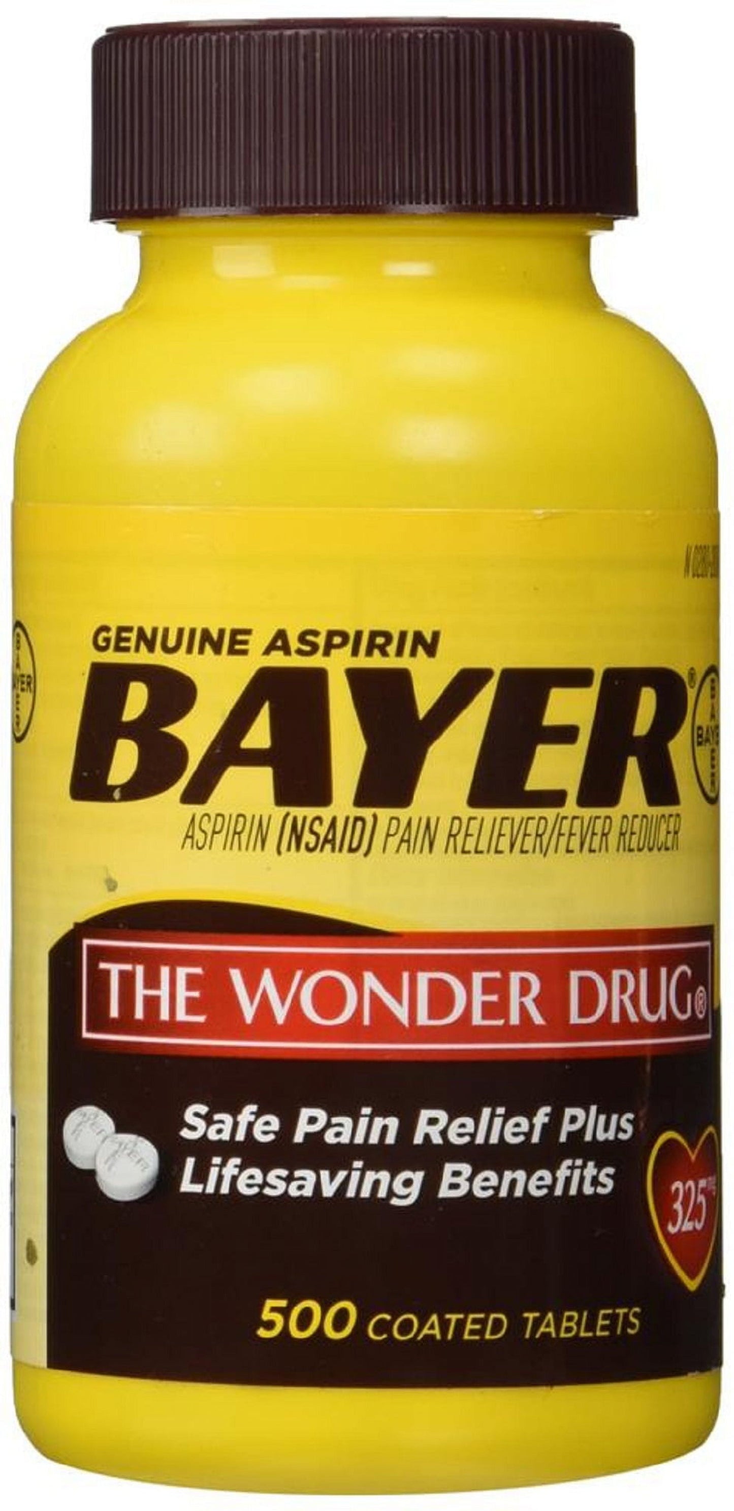 Bayer Aspirin Pain Reliever 325mg - 500 Tablets