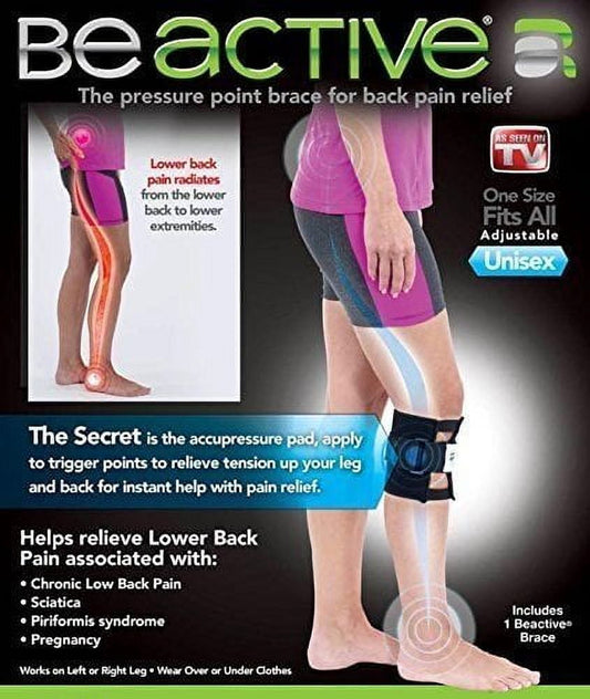 BeActive Knee Brace: Helps Relieve Lower Back Pain and Pain from Sciatica, One Size Fits All