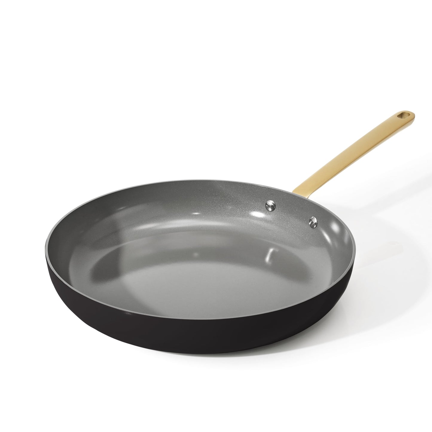 Beautiful 12 inch Ceramic Non-Stick Fry Pan, White Icing by Drew Barrymore