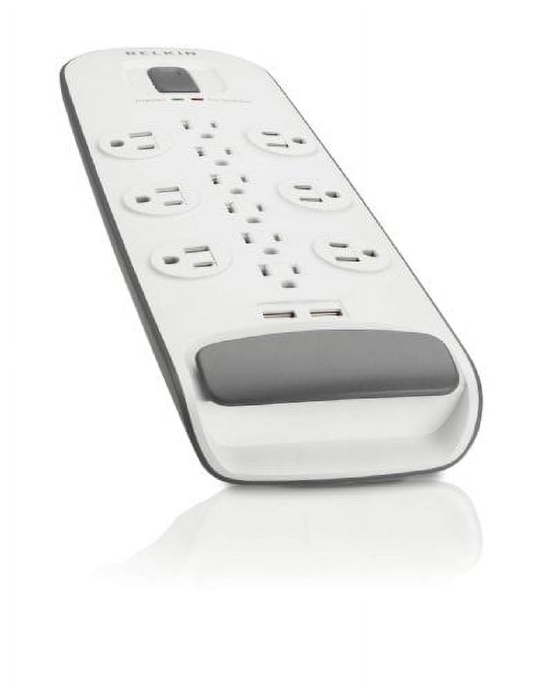 Belkin Advanced 12-Outlet Surge Protector with 6-Foot Cord and 2 USB Charging Ports White BV112050-06