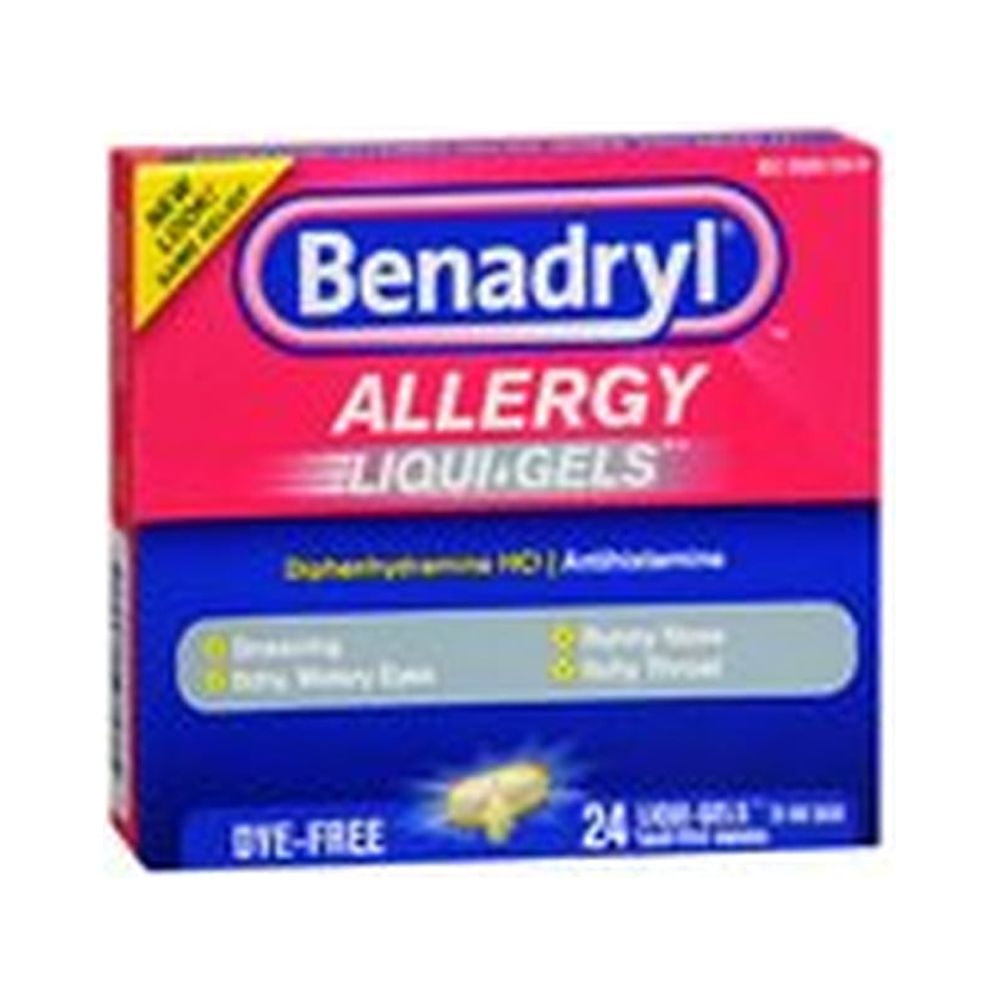 Benadryl Dye-Free Allergy Relief LiquiGels (Pack of 3)