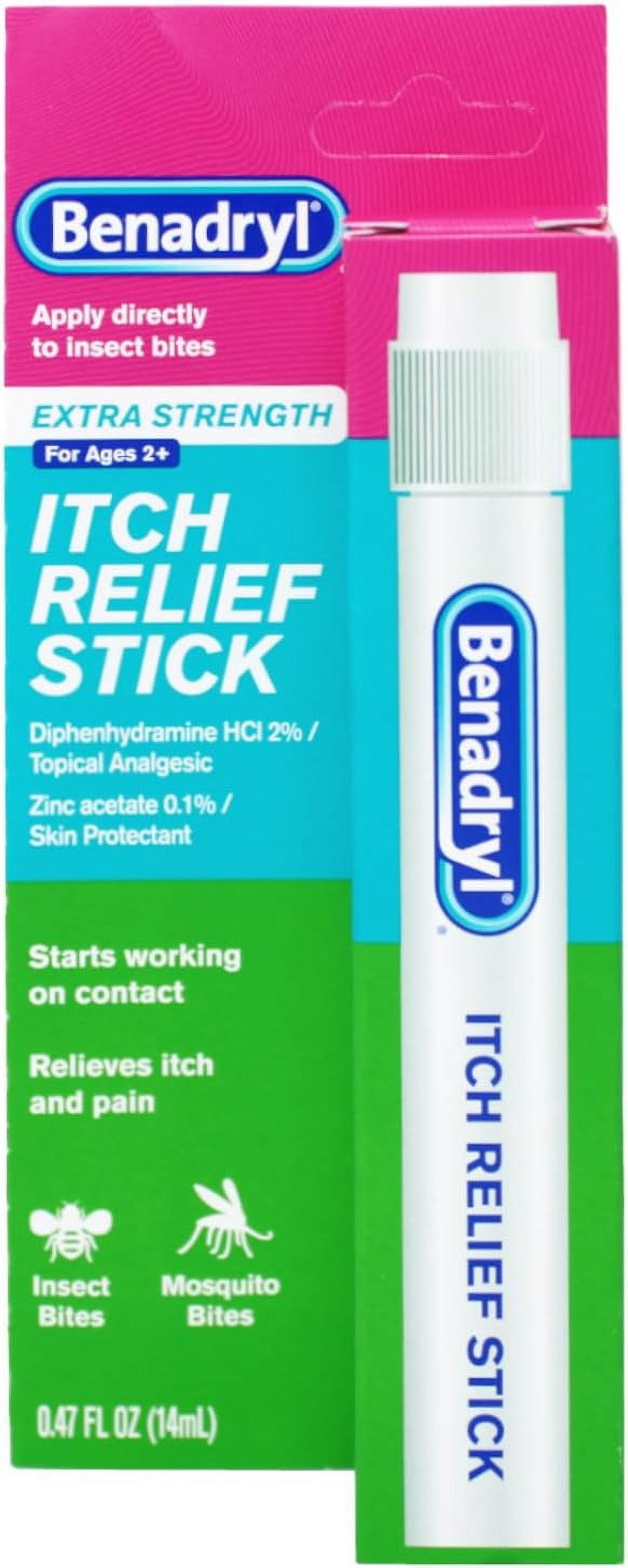 Benadryl Extra Strength Itch Relief Stick, 0.47 oz, 6 Pack