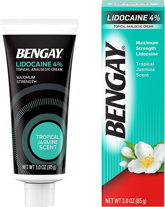 Bengay Maximum Strength Pain Relieving Cream, Jasmine Scent, 3.0 Oz, 2 Pack