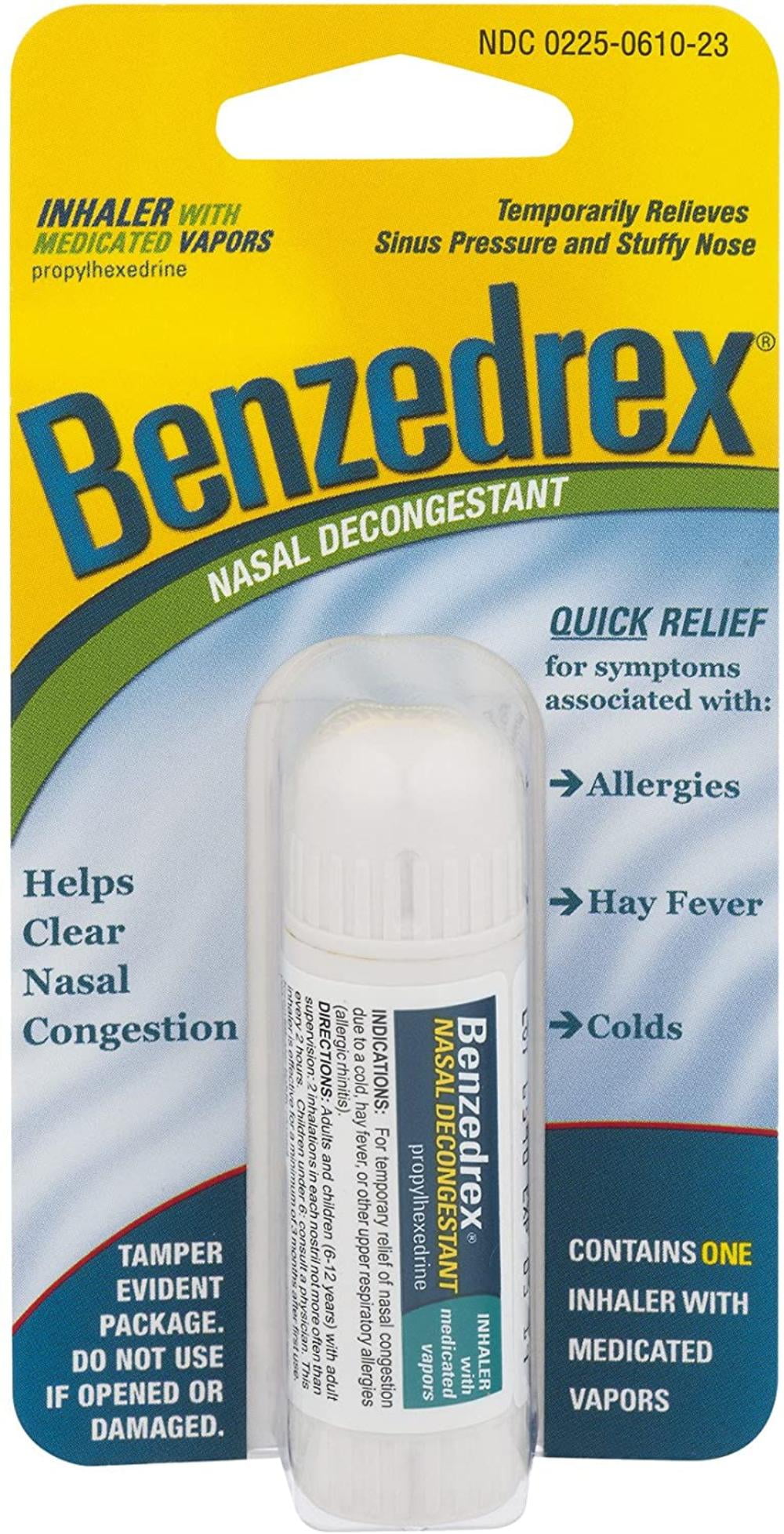 Benzedrex Nasal Decongestant Inhaler, 5 Pack