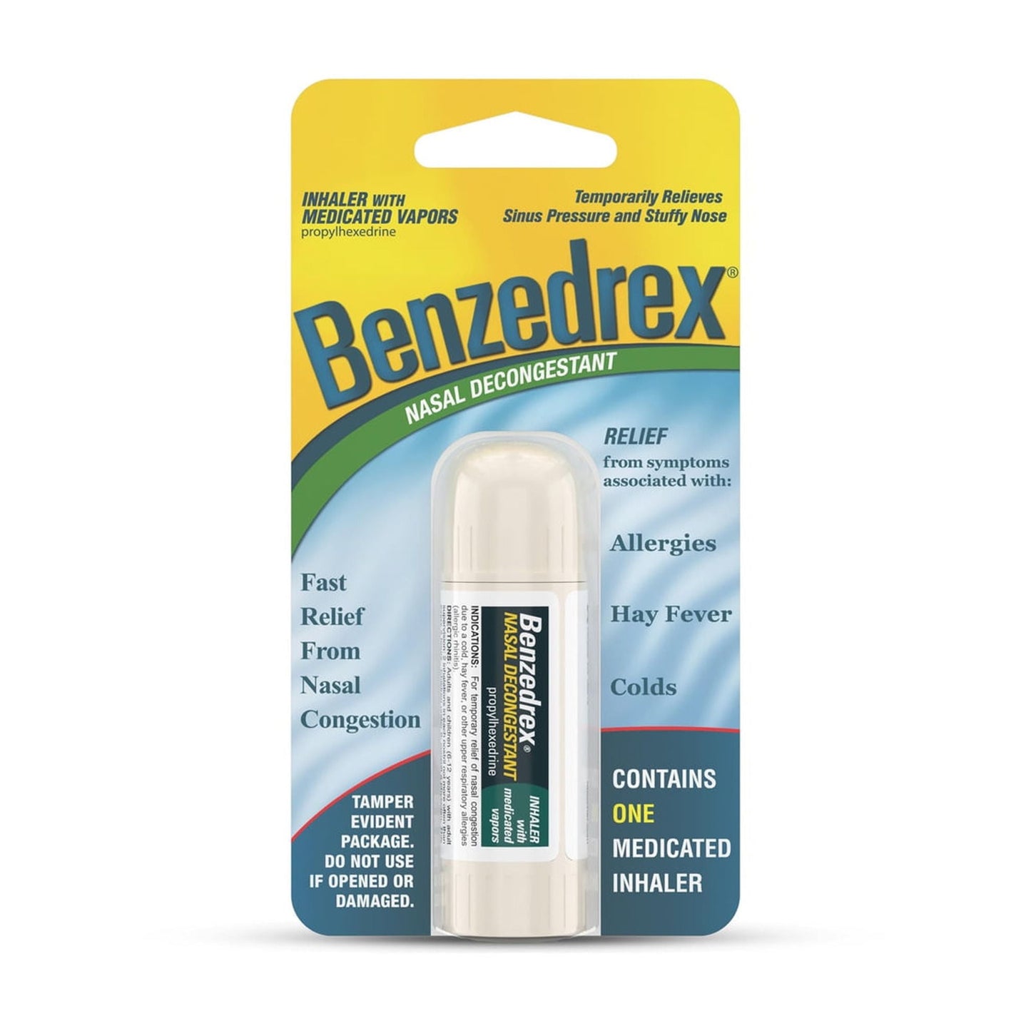 Benzedrex Nasal Decongestant Inhaler with Medicated Vapors (Pack of 10)