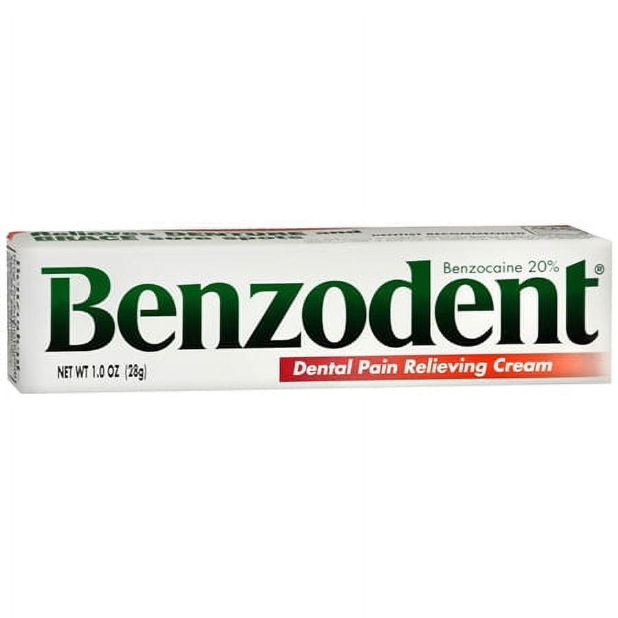 Benzodent Dental Pain Relieving Cream 1 oz (Pack of 3)