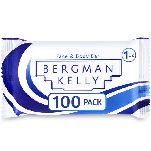 Bergman Kelly 1 oz Hotel Travel Soap Bars, 100 Pack (US Company)