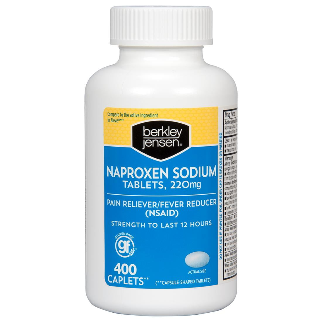 Berkley Jensen Naproxen 220mg Sodium Caplets, 400 ct.