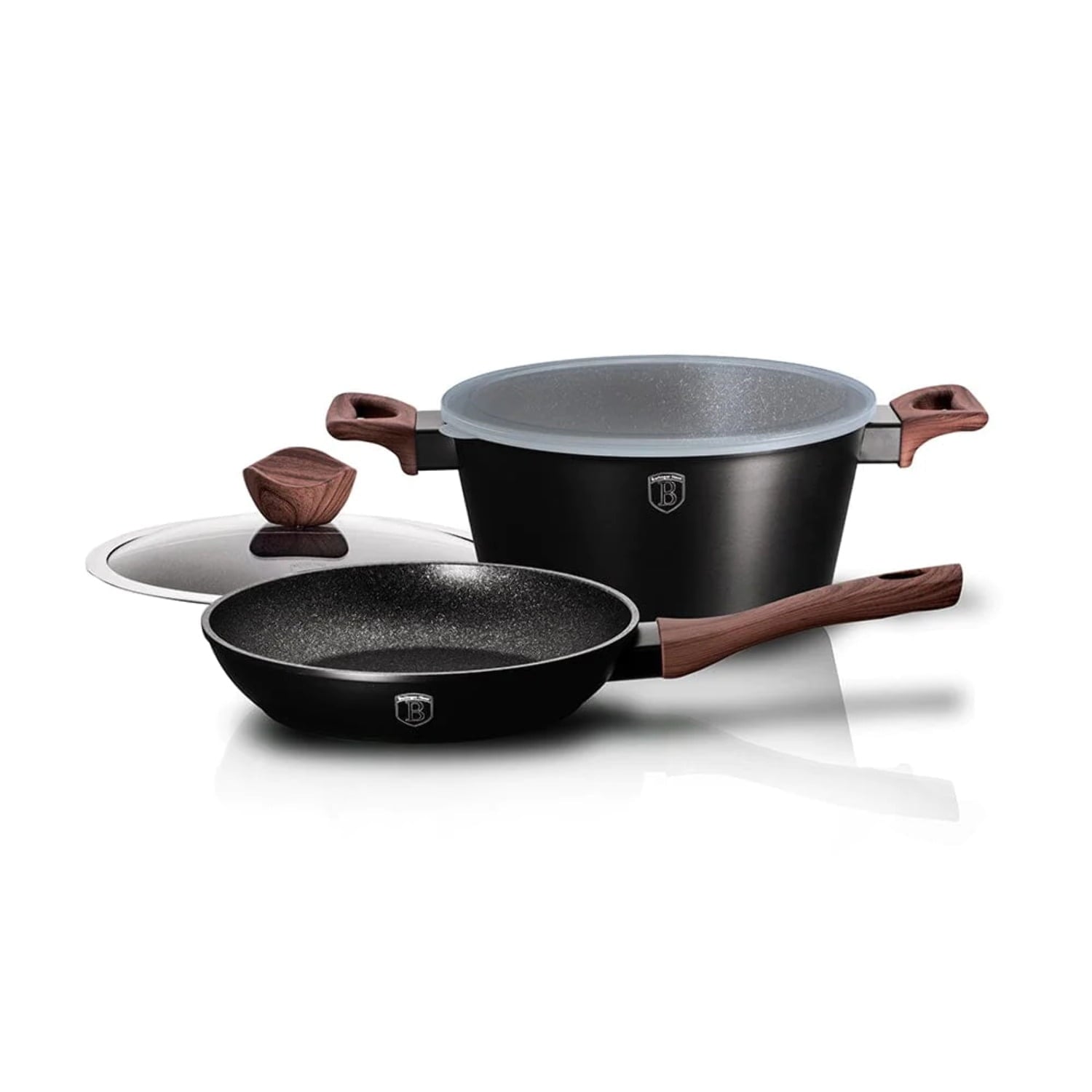 Berlinger Haus 4-Piece Kitchen Cookware Set Ebony Rosewood Collection