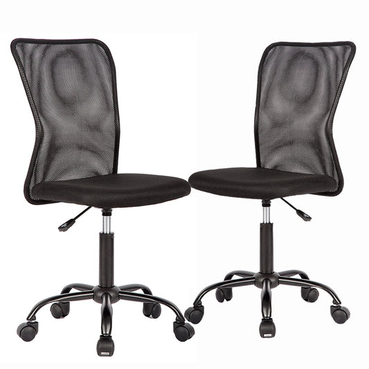 BestOffice Ergonomic Office Chair, Rolling Swivel, Lumbar Support for Men, Women, 2 Pack(Black)