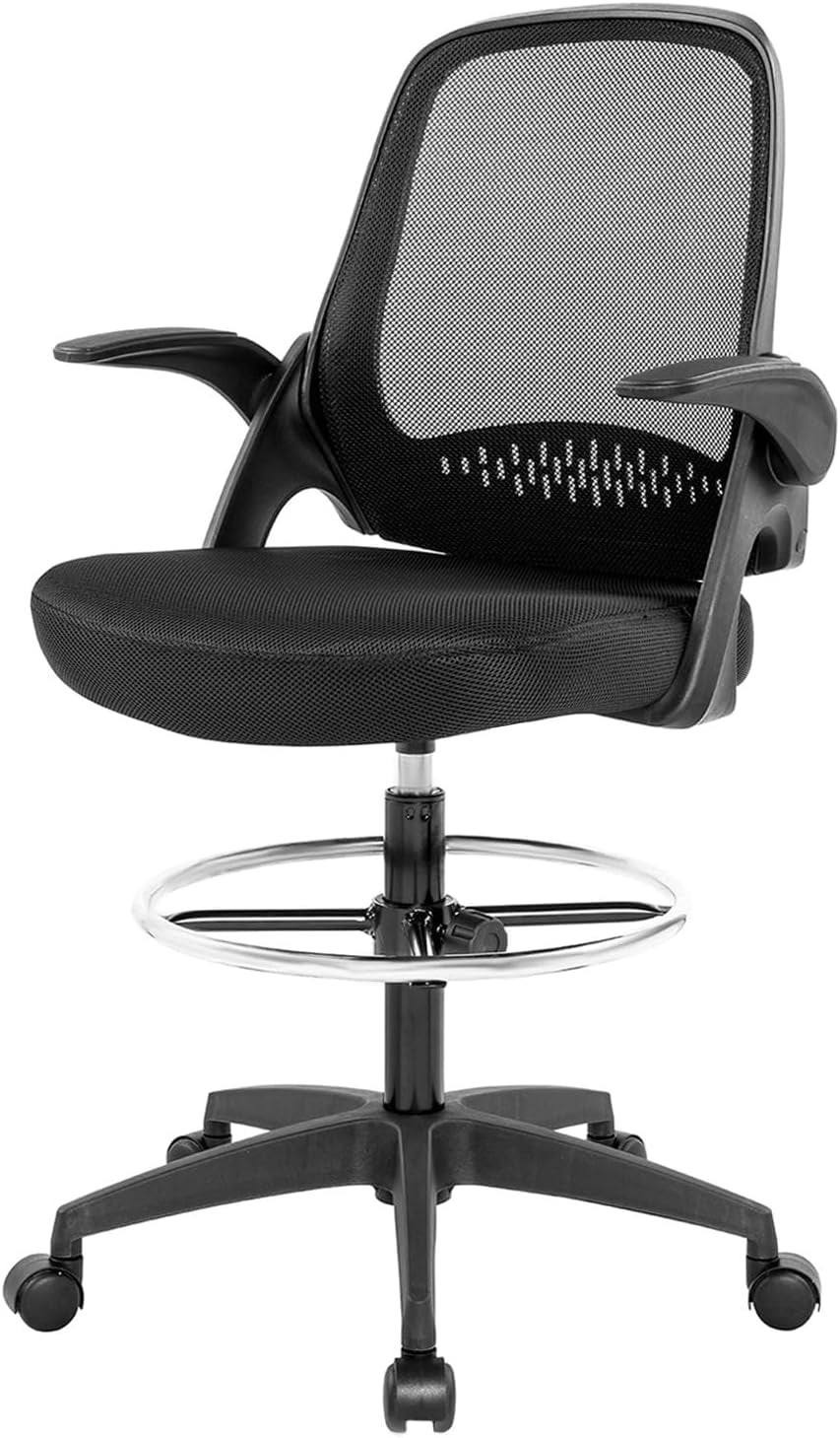 BestOffice Ergonomic Office Chair, Lumbar Support, Swivel Rolling for Men, Women(Black)