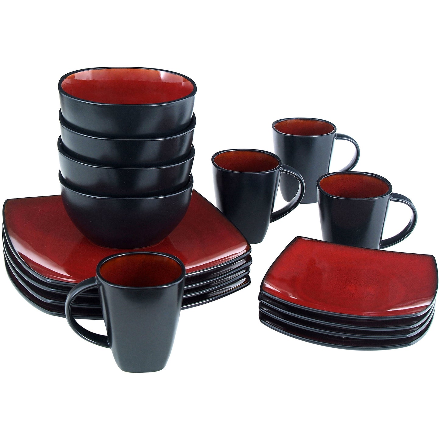 Better Homes & Gardens 16-Piece Dinnerware Set, Tuscan Red