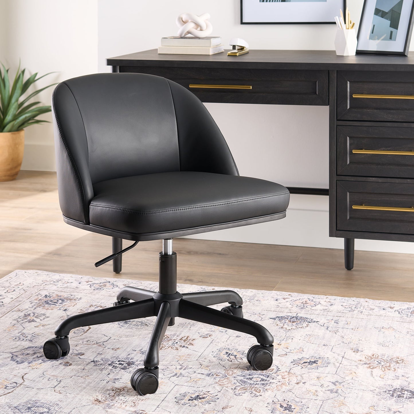 Better Homes & Gardens Oaklee Office Chair, Black and Charcoal Finish