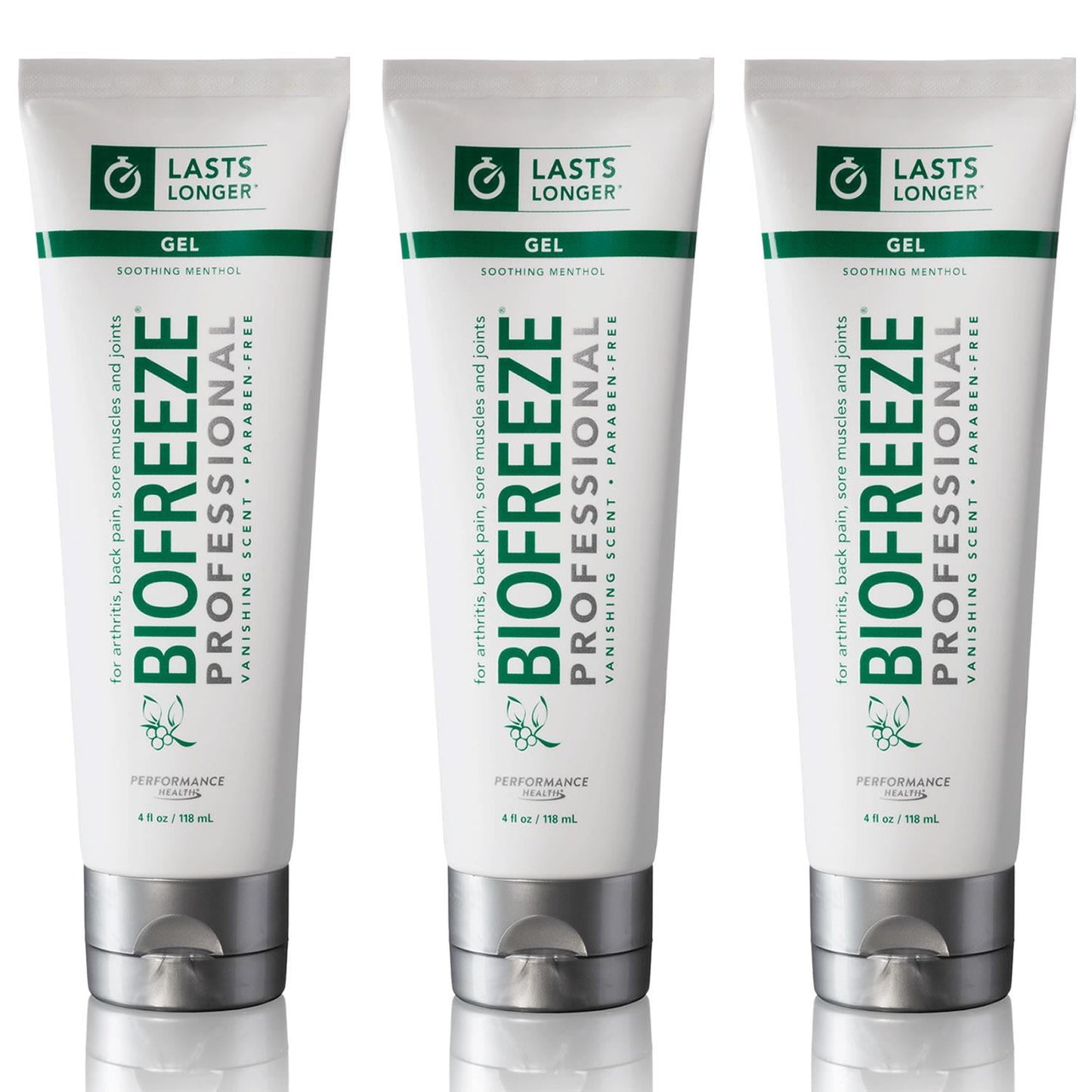 Biofreeze Biofreeze Professional 4oz Gel Tube 3PK Pain Relief Arthritis Back Muscle