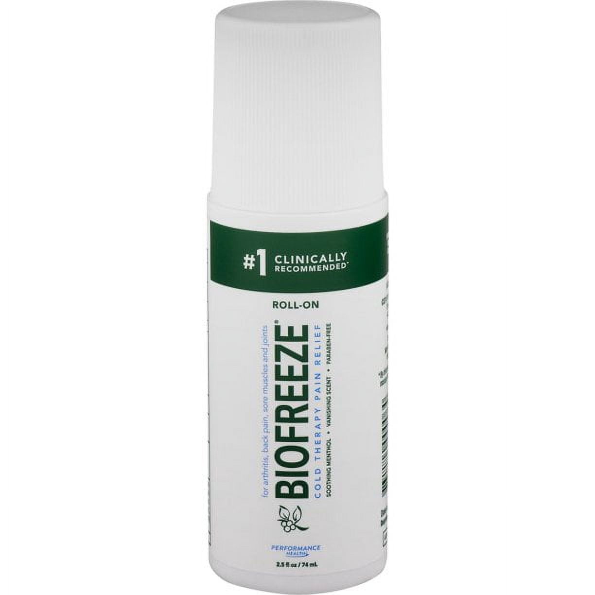 Biofreeze Cold Therapy Pain Relief Roll-On Fast-Acting Long Lasting, 2-Pack