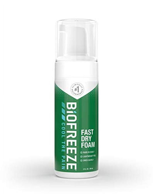 Biofreeze Pain Relief Fast Dry Foam, 3 Oz, 6 Pack