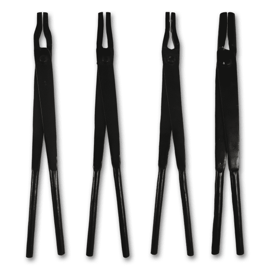 Blacksmith Tongs 16" Tool Set Wolf jaw, Flat, Round, Mandrel jaw