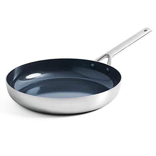 Blue Diamond Cookware Triple Steel Ceramic Nonstick Stainless Steel Frying Pan/Skillet, 8"