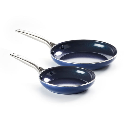 Blue Diamond Toxin-Free Ceramic Nonstick 2-Pack Frypan/Skillet Set, 9.5" and 11"