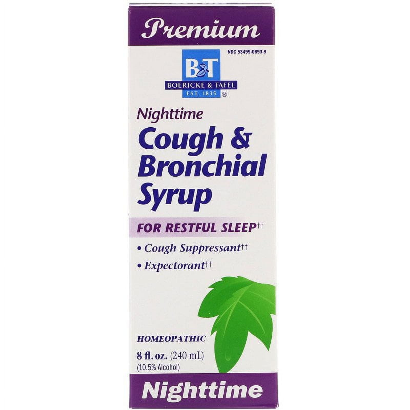 Boericke & Tafel, Cough & Bronchial Syrup, Nighttime , 8 fl oz (240 ml) (Pack of 1)