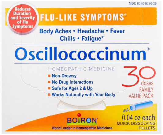 Boiron Oscillococcinum Flu-like Symptoms Pellets 30 Count 0.04 Oz Each Effective