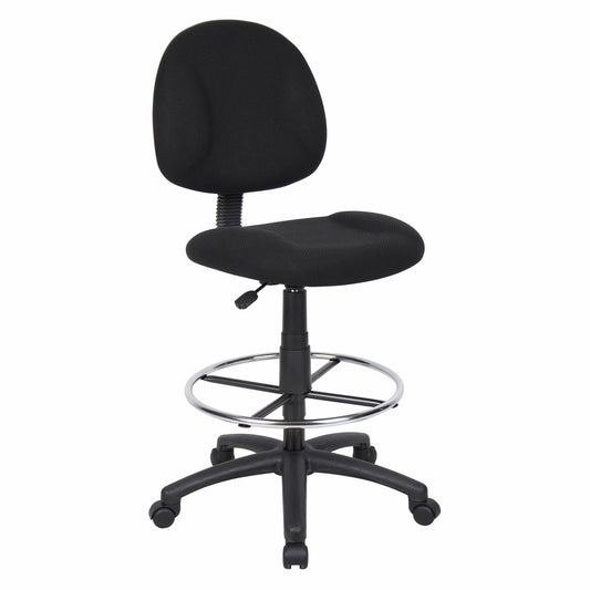 Boss Office Products B1615-BK Drafting Stool with Footring, Black