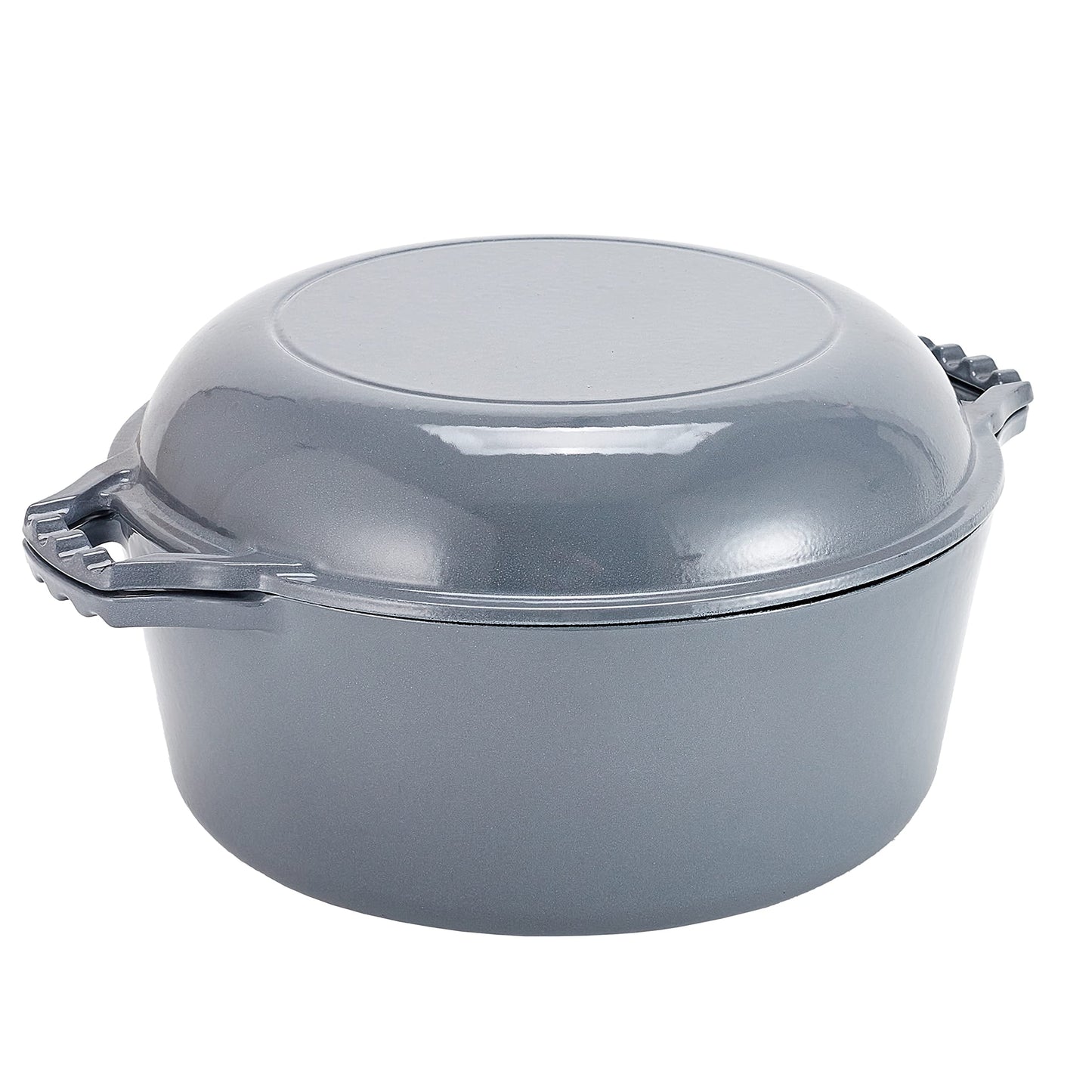 Bruntmor | 2 In 1 Double Dutch Oven And Domed Skillet Lid 7 Quart Pre | 1