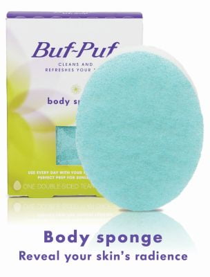 Buf-Puf Double-Sided Body Sponge, 1 Ct (Pack of 3)