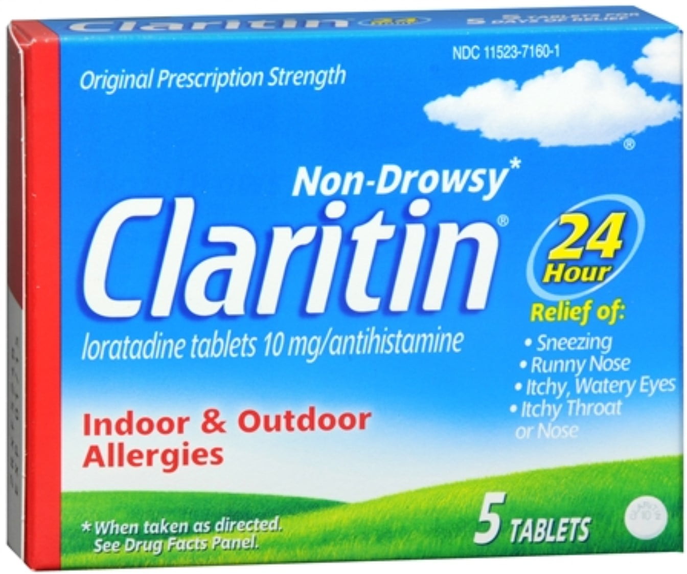 CLARITIN 24 Hour Allergy Tablets 5 ea (Pack of 2)