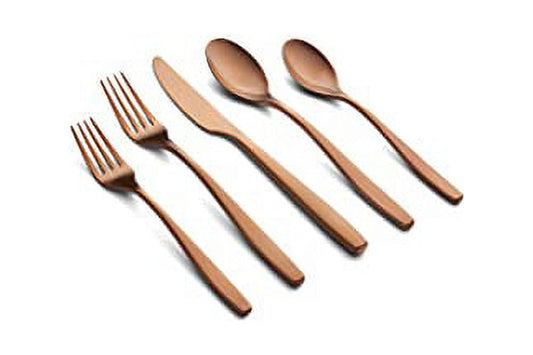 Cambridge Silversmiths Averie Copper Satin 20-Piece Flatware Set, Service for 4