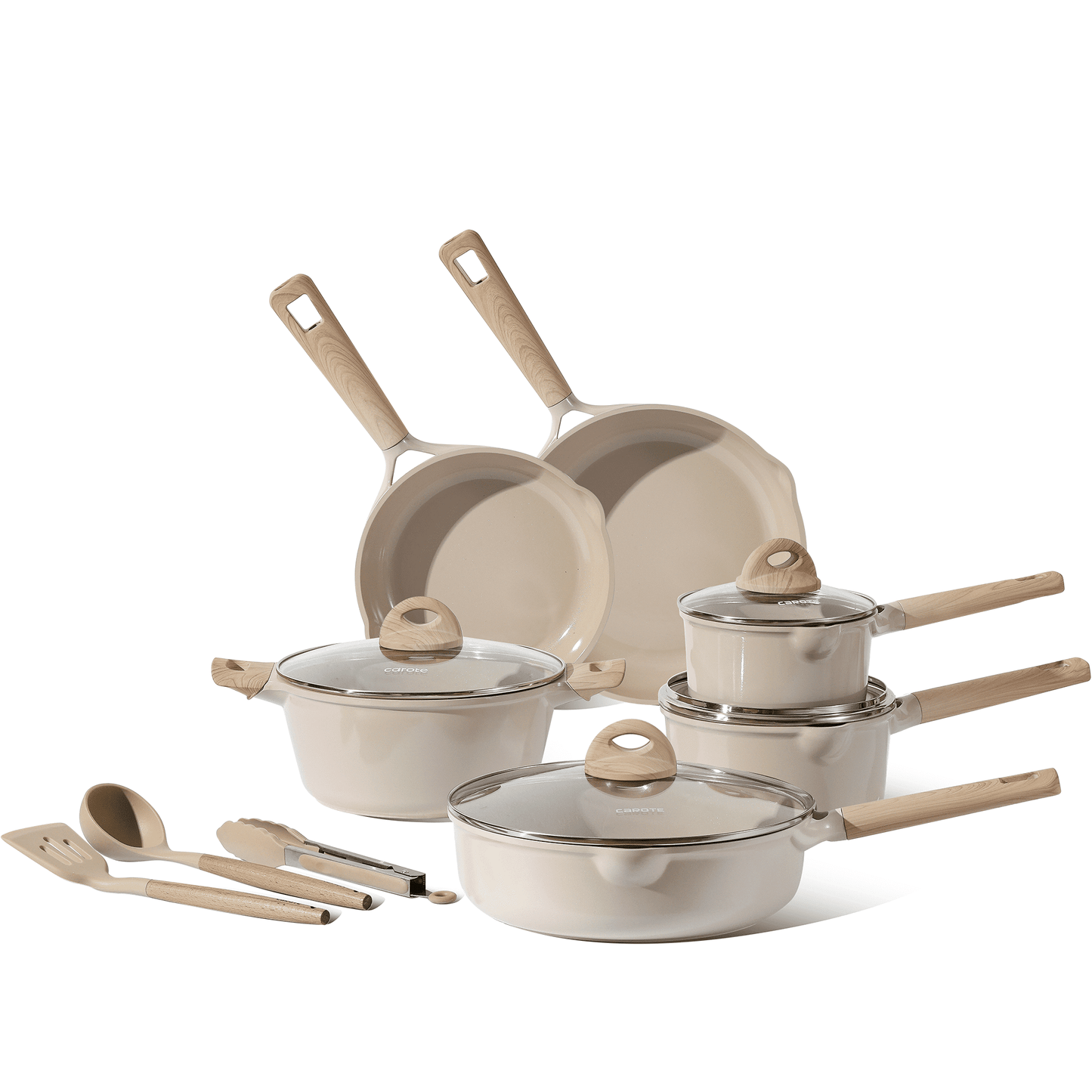 Carote Bon Appétit Collection Nonstick 13 Piece Cookware Set-White