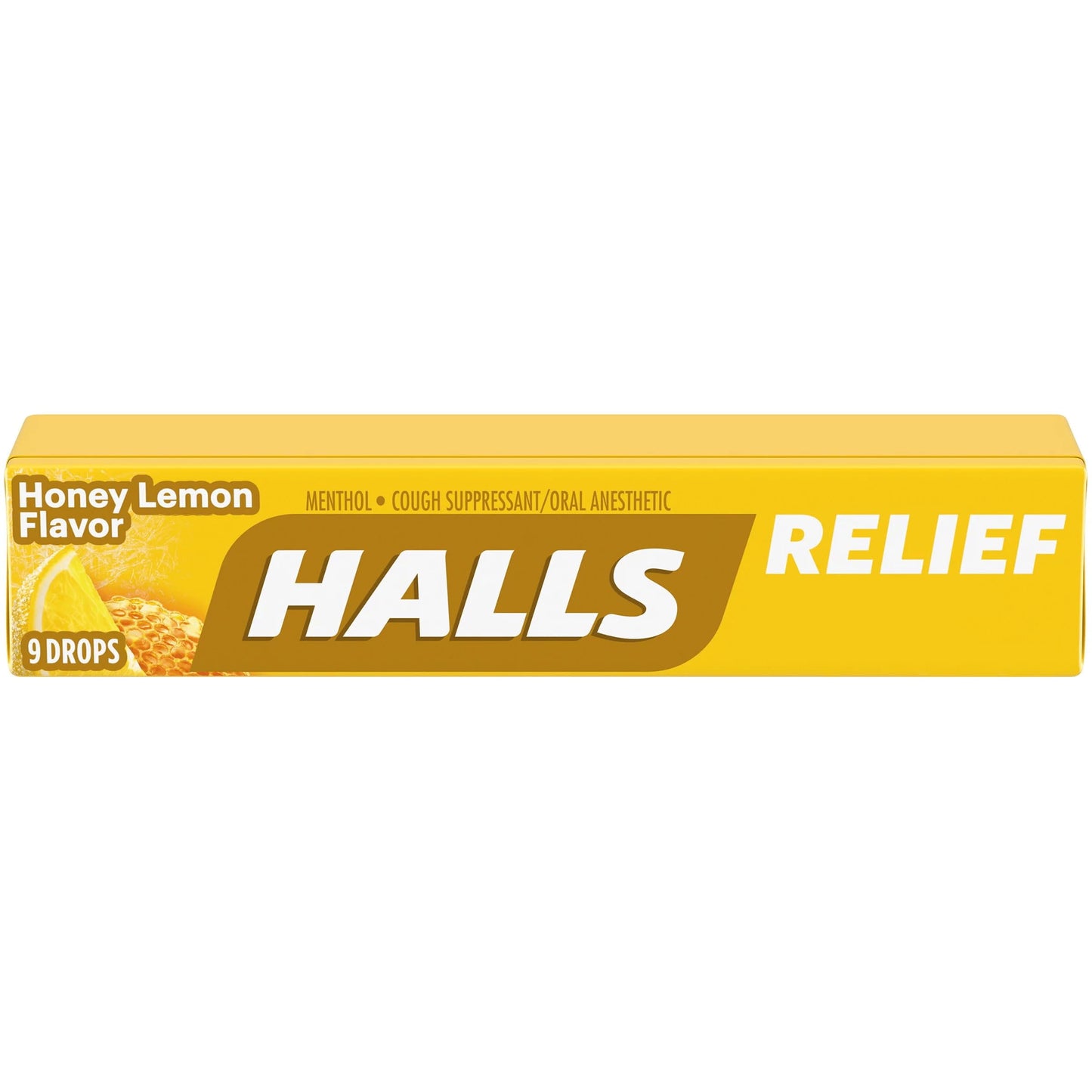 Case of 24, Halls Honey Lemon Stick Cough Drops 20 Pack Per Case