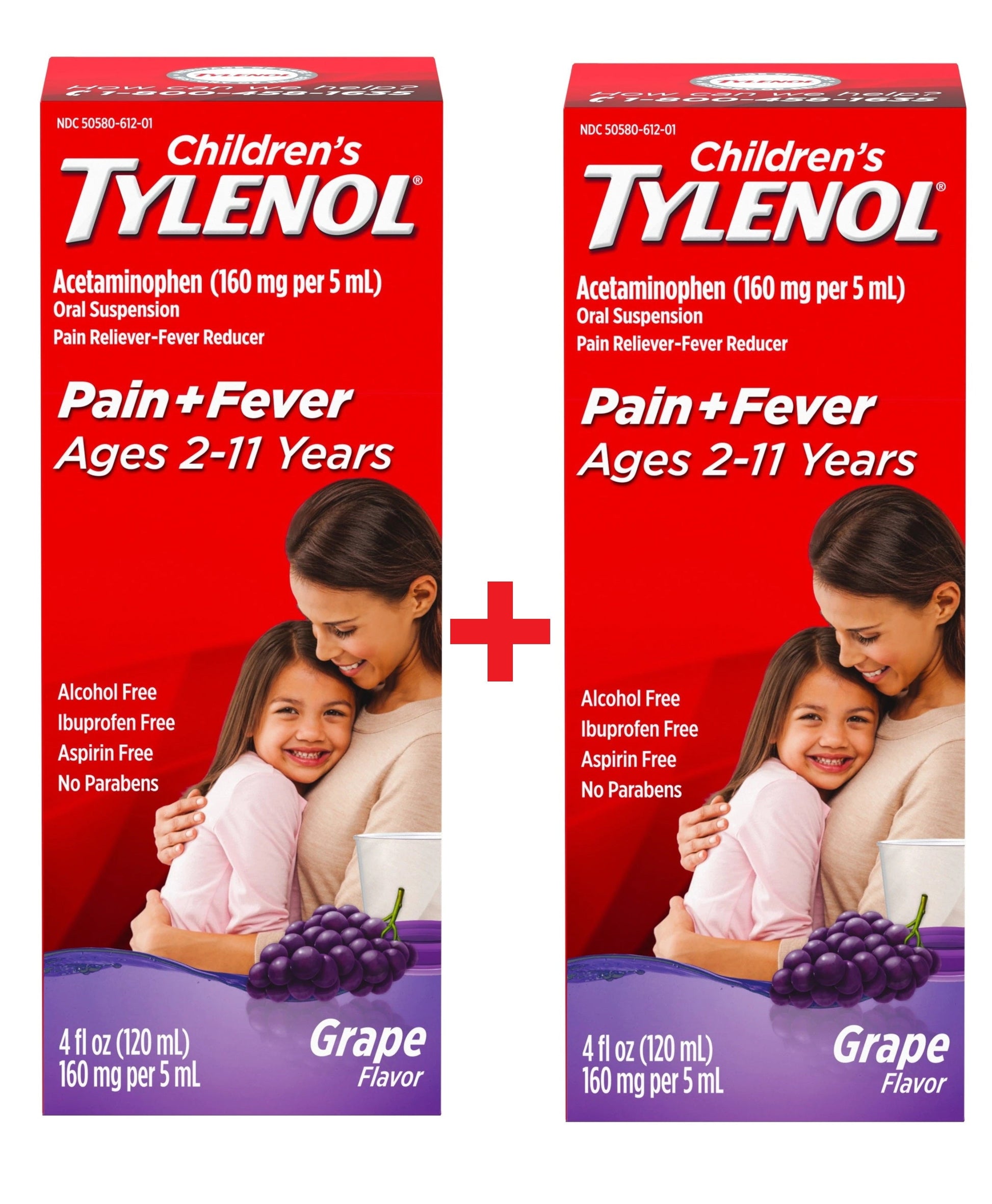 Children'S Tylenol Acetaminophen for Ages 2-11 Pain and Fever Medicine 2x 4 Ounces