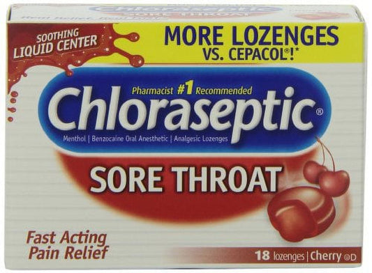 Chloraseptic Sore Throat Lozenges Cherry (Pack of 6)