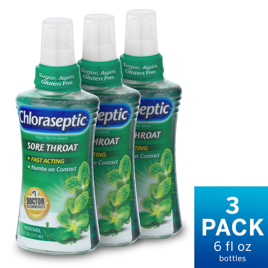 Chloraseptic Sore Throat Spray, Menthol Flavor, 6 fl oz