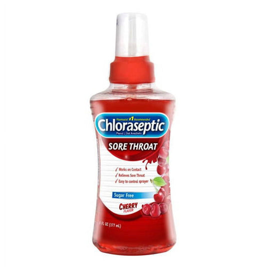 Chloraseptic Sore Throat Spray, Cherry - 6 Oz, 6 Pack