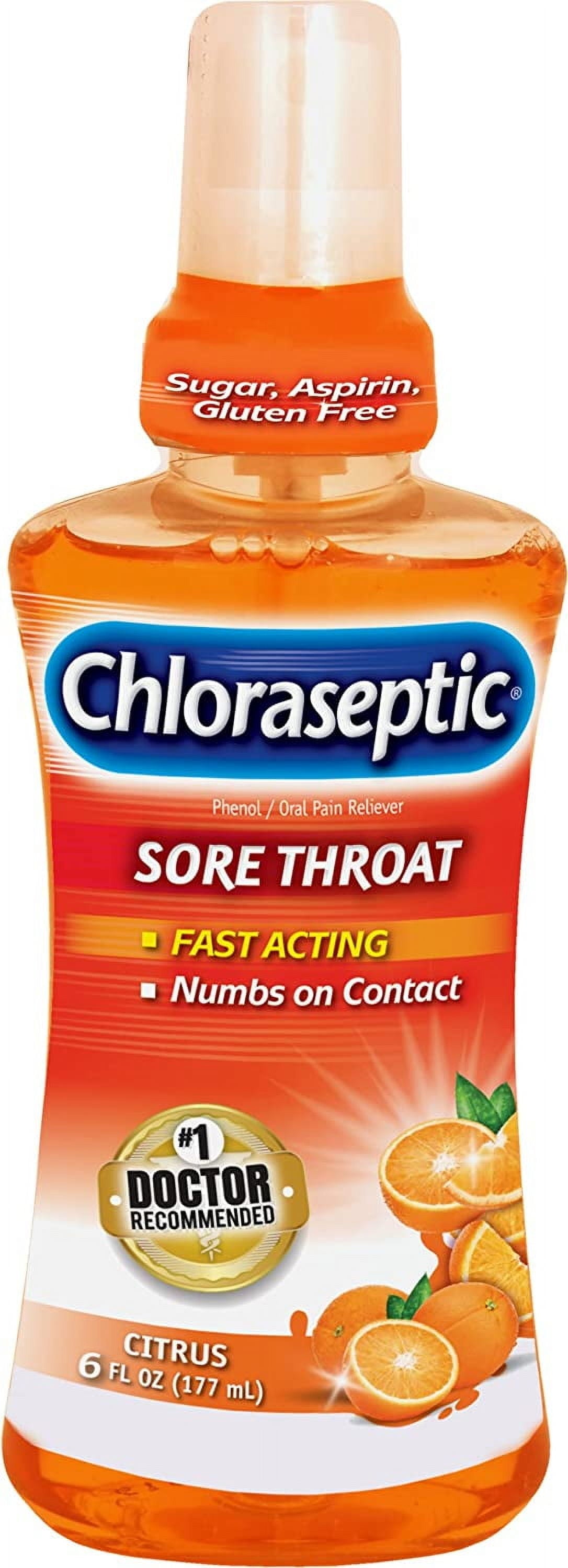 Chloraseptic Sore Throat Spray, Citrus, 6 fl oz (Pack of 1)