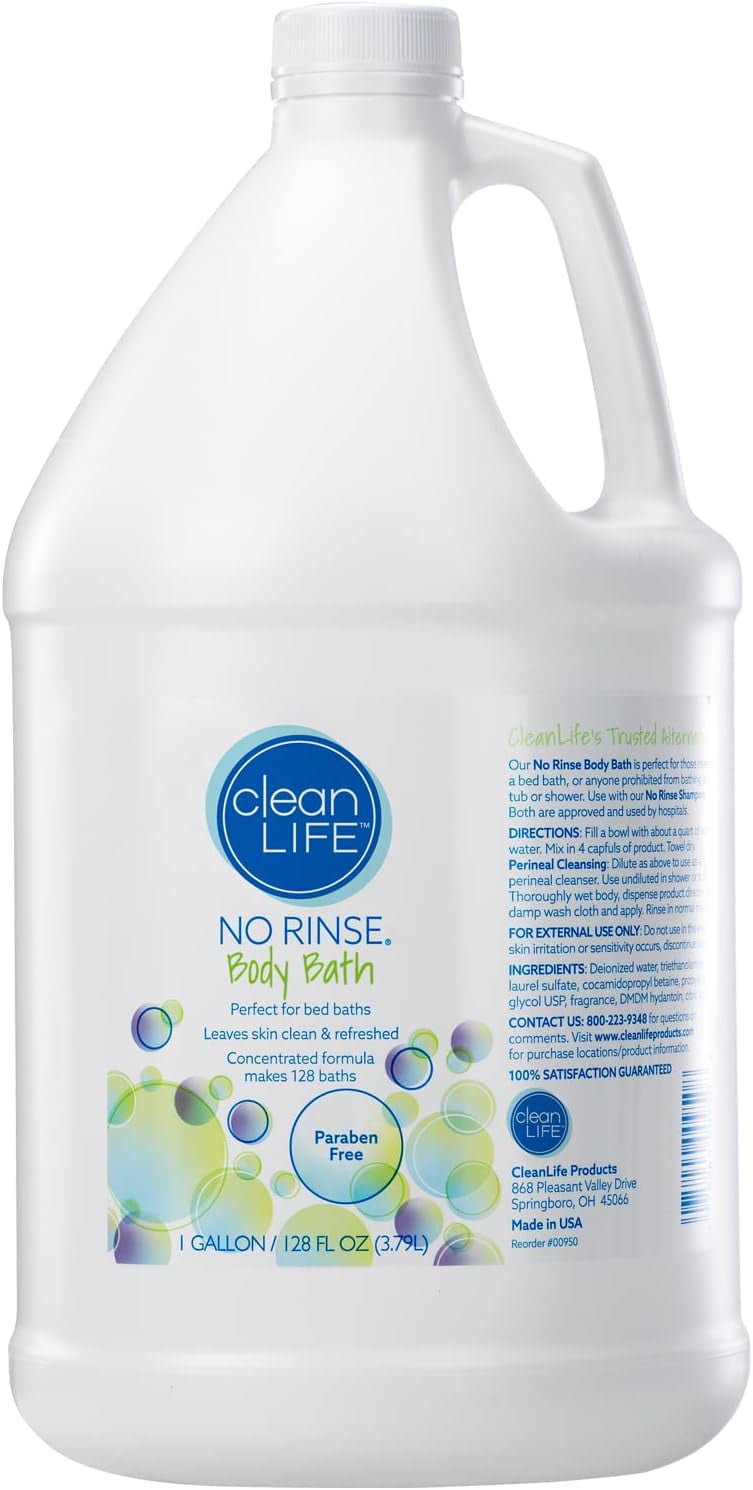 Cleanlife Products No-rinse Body Bath, Concentrated Formula, 1 gallon, 1 Count