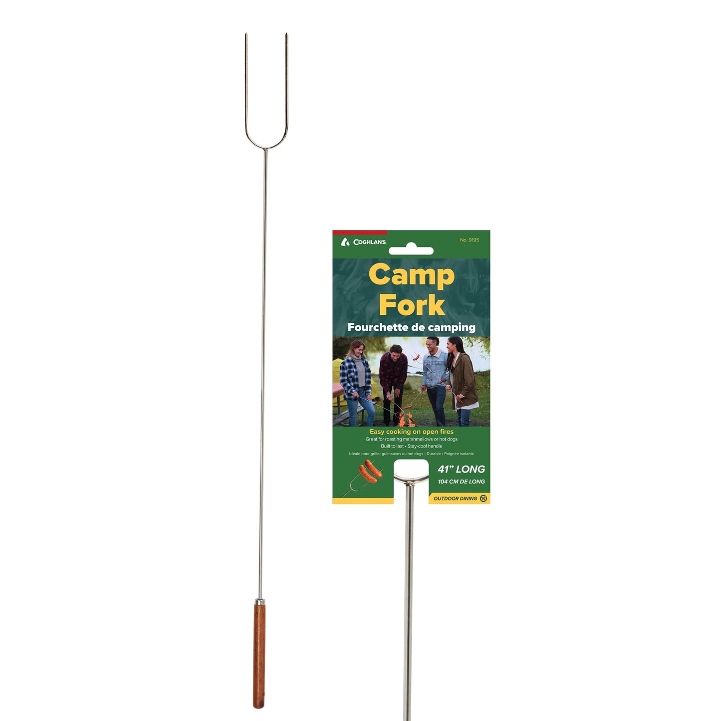 Coghlan's 41-inch Roasting Camp Fork, Steel Shaft, Wooden Handles, 6-Pack