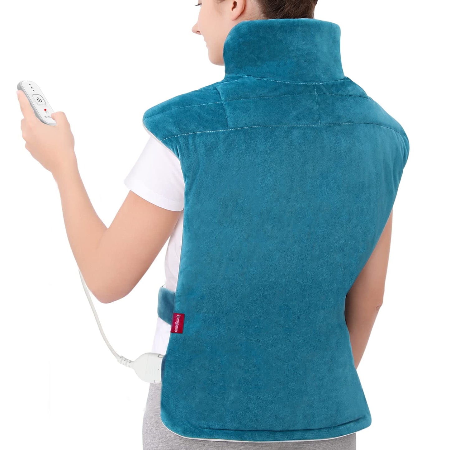 Comfytemp Large Heating Pad for Neck and Shoulders Back Pain Relief, Muscle Aches, 22" x 33", Blue