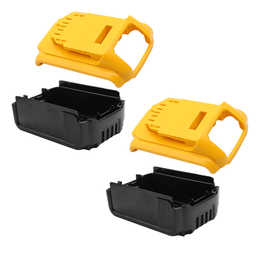 Compatible with Dewalt Battery Cover Replacement 2 Set 3A 4A 5Ah Battery Replacement Case 10-Cell 18650 Plastic Case Rebuild Kit for DCB200, DCB201, DCB203, DCB204, DCB205